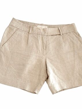 Michael Kors Neutral Linen-Blend Bermuda Shorts
